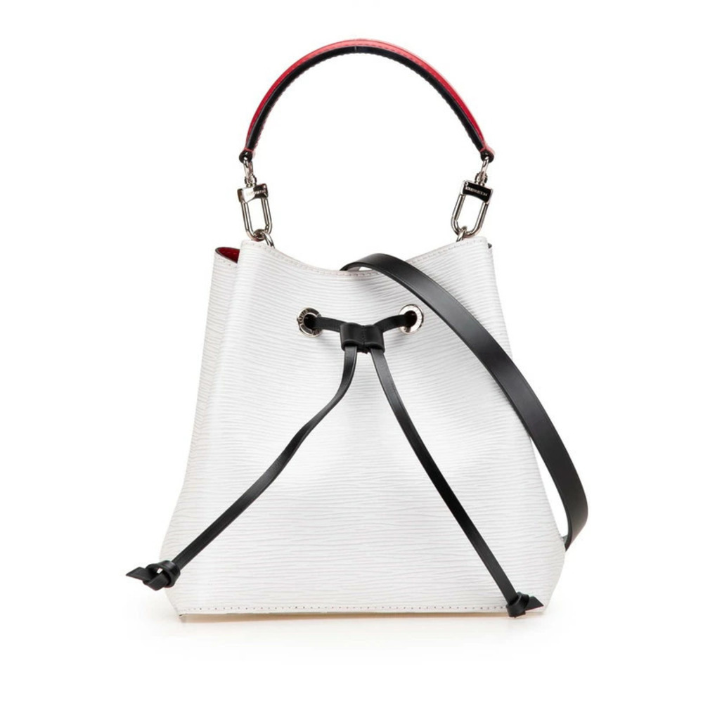Louis Vuitton Epi NeoNoe 2way Shoulder Bag Blanc White Optique Noir Black
